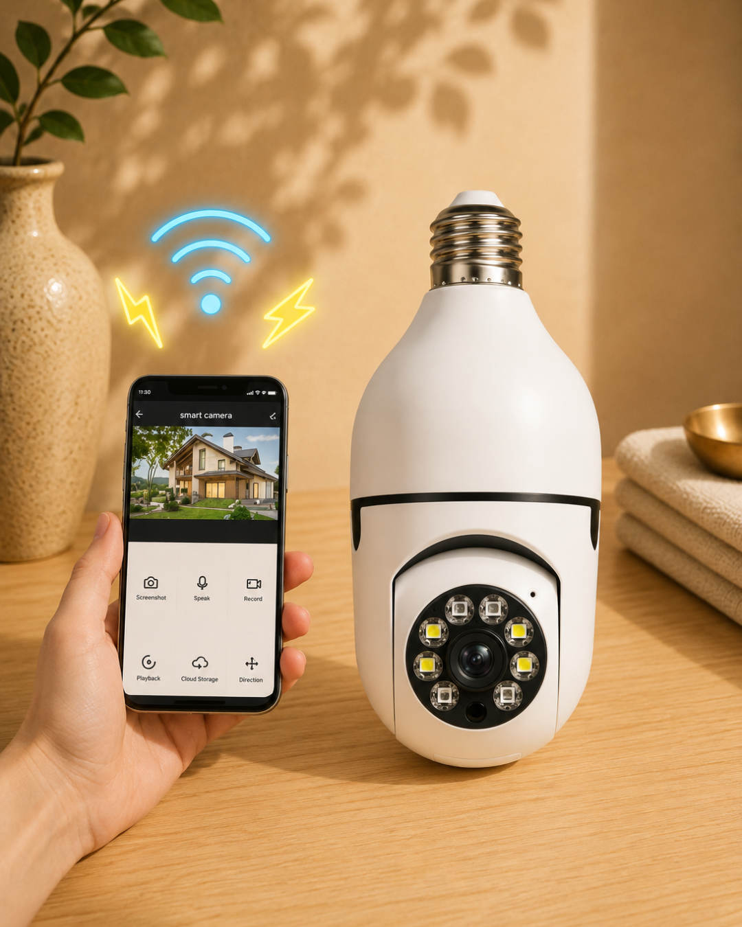 Ampolleta WiFi HD con Cámara 360