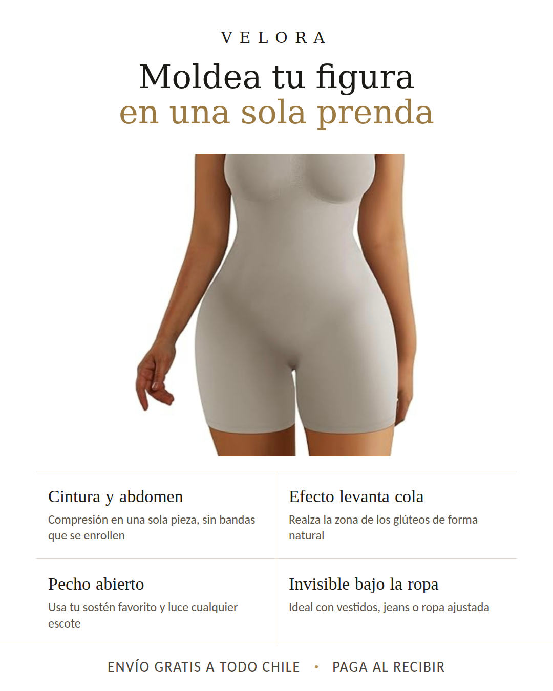 Beneficios Faja Body Moldeadora VELORA