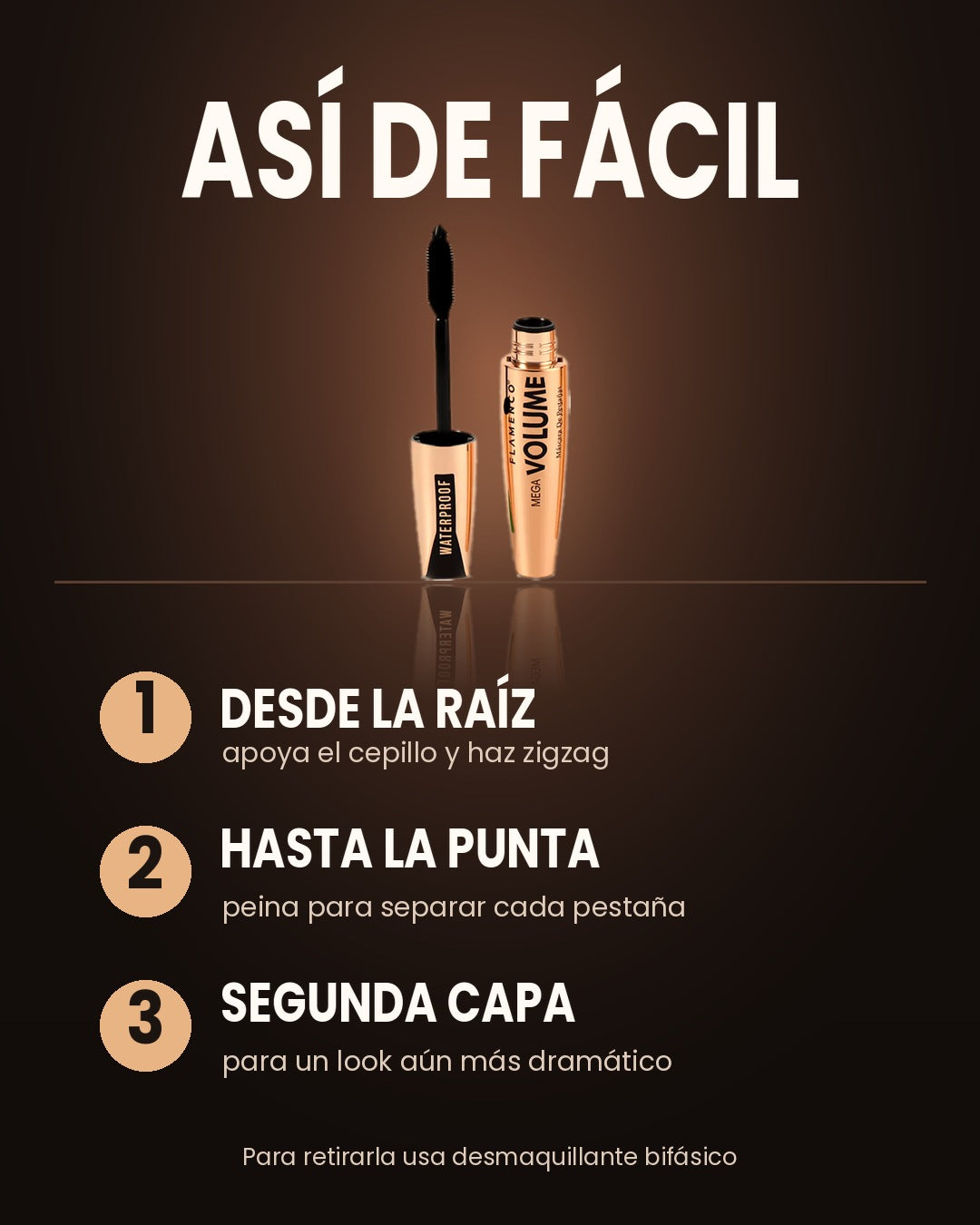 Máscara de Pestañas Mega Volume Flamenco · Pack x2