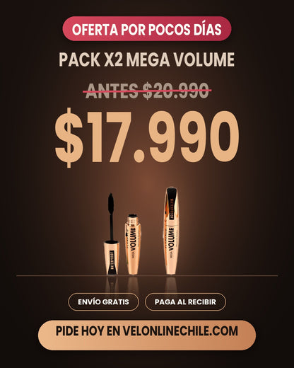 Máscara de Pestañas Mega Volume Flamenco · Pack x2